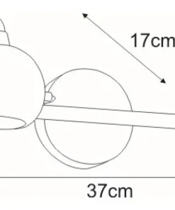 Industrialny kinkiet do łazienki K-8002/2 BK SALVA BLACK | Kaja*Sklep Kaja Cheap