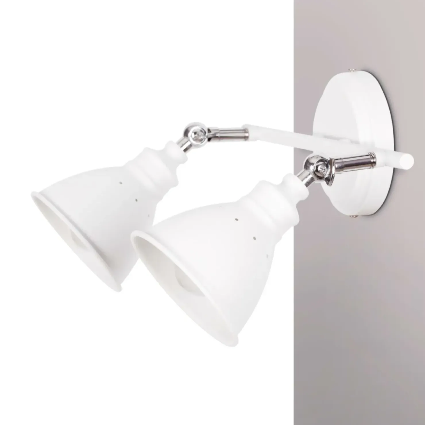 Industrialny kinkiet K-8005-2 WH WATSO WHITE | Kaja Oświetlenie*Sklep Kaja Store