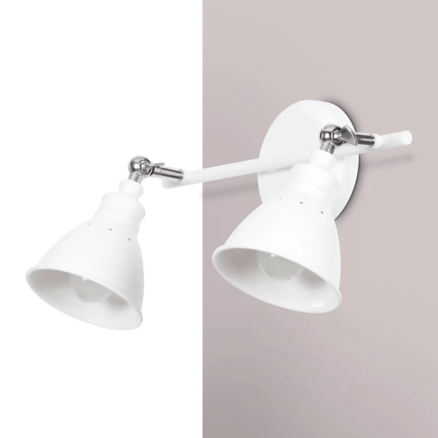 Industrialny kinkiet K-8005-2 WH WATSO WHITE | Kaja Oświetlenie*Sklep Kaja Store