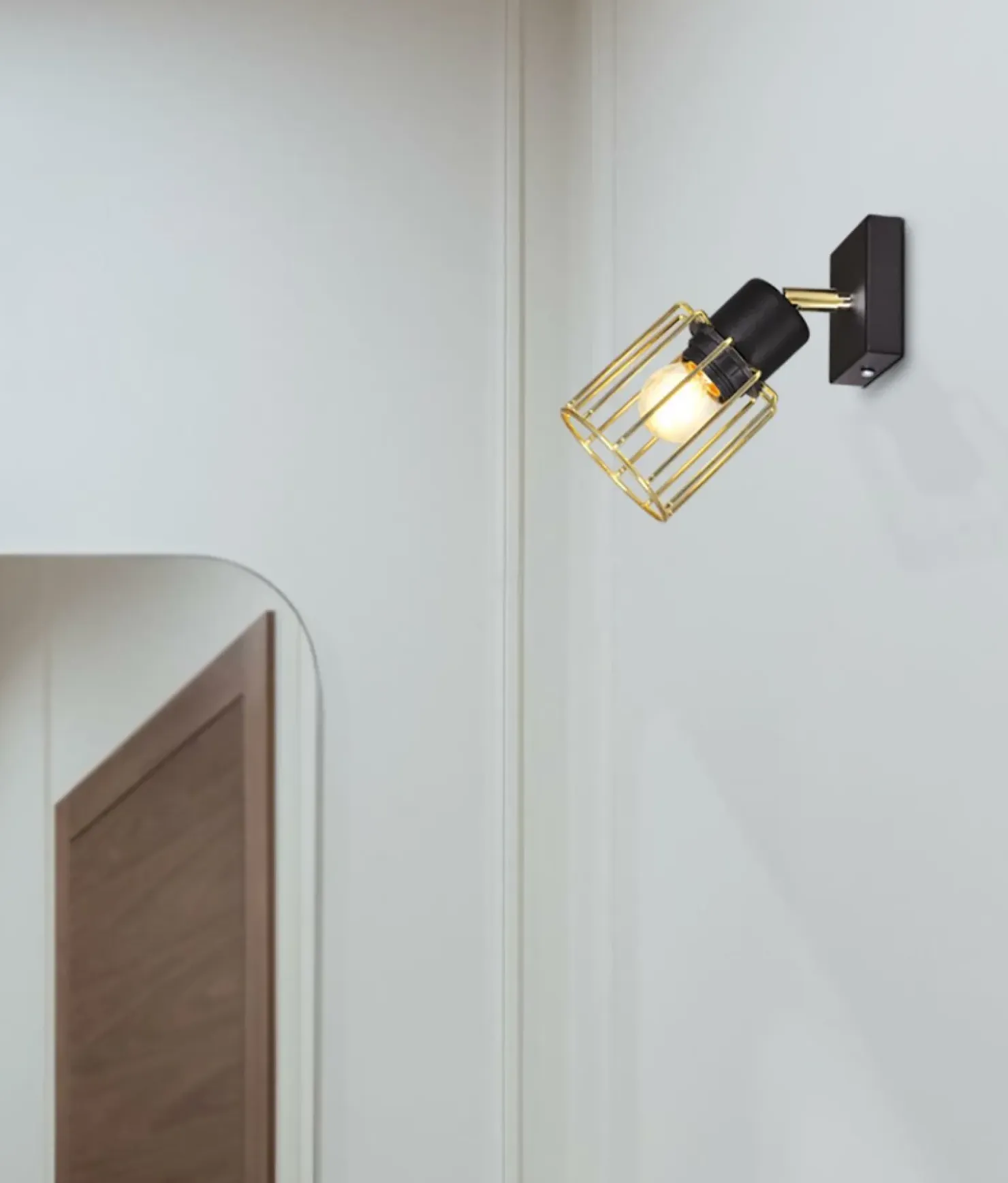 Jednoramienny reflektorek ścienny K-4780 TROY GOLD | Kaja Oświetlenie*Sklep Kaja New