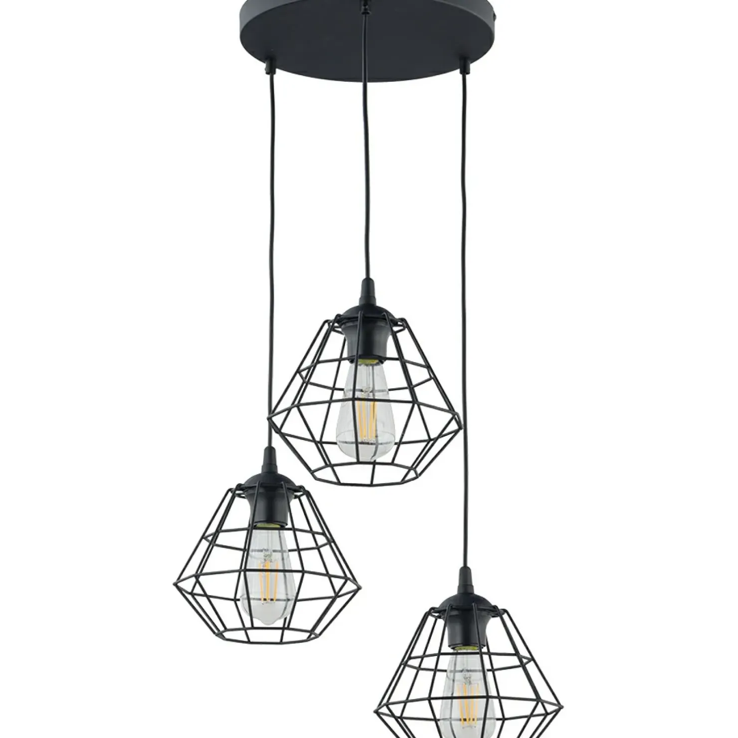 Store Sklep Kaja Kaskada ch, drucianych zwisów, do salonu TK 6204 - DIAMOND NEW czarny
