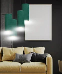 Outlet Sklep Kaja Kaskada zielonych abażurów na zwisach 1058/4PREM BENTE PREMIUM | Kaja