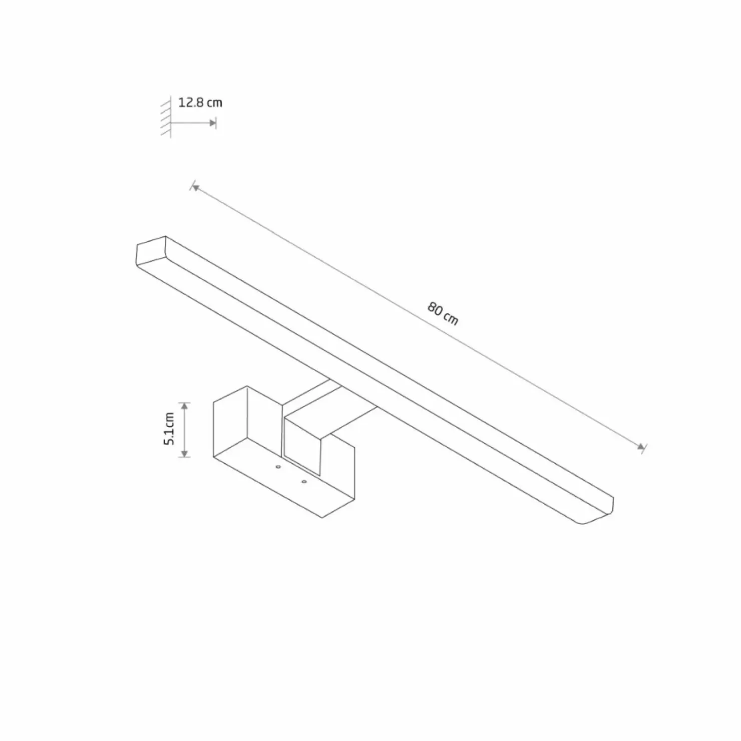Kinkiet łazienkowy listwa 80cm LED 15W 3000K 10667 CEZANNE LED | Kaja*Sklep Kaja Clearance