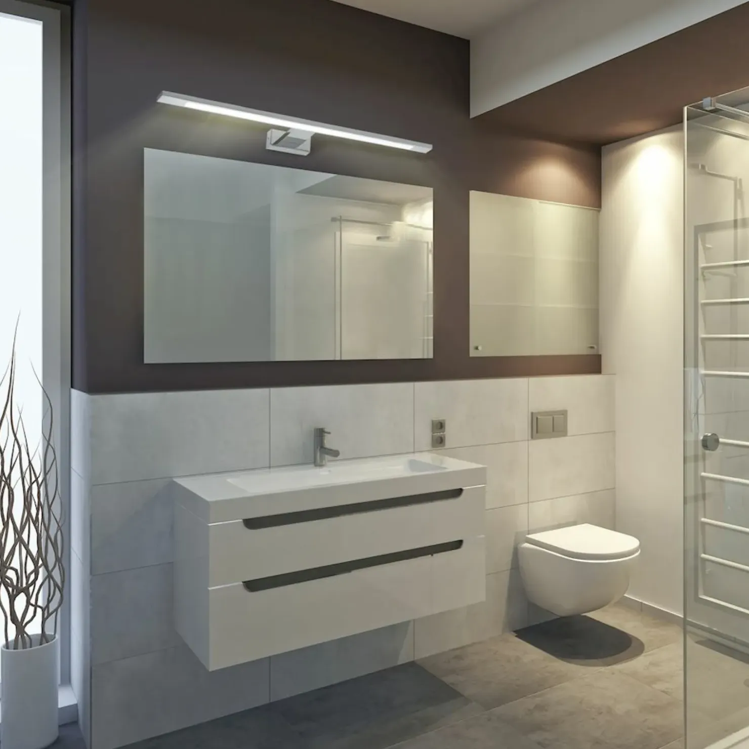 Kinkiet chromowany nad lustro 60x11,5cm ML5569 SHINE | Kaja*Sklep Kaja Store