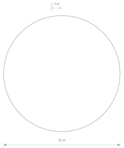 Kinkiet ścienny, kształt koła, o średnicy 35 cm 7636 | Kaja*Sklep Kaja Cheap