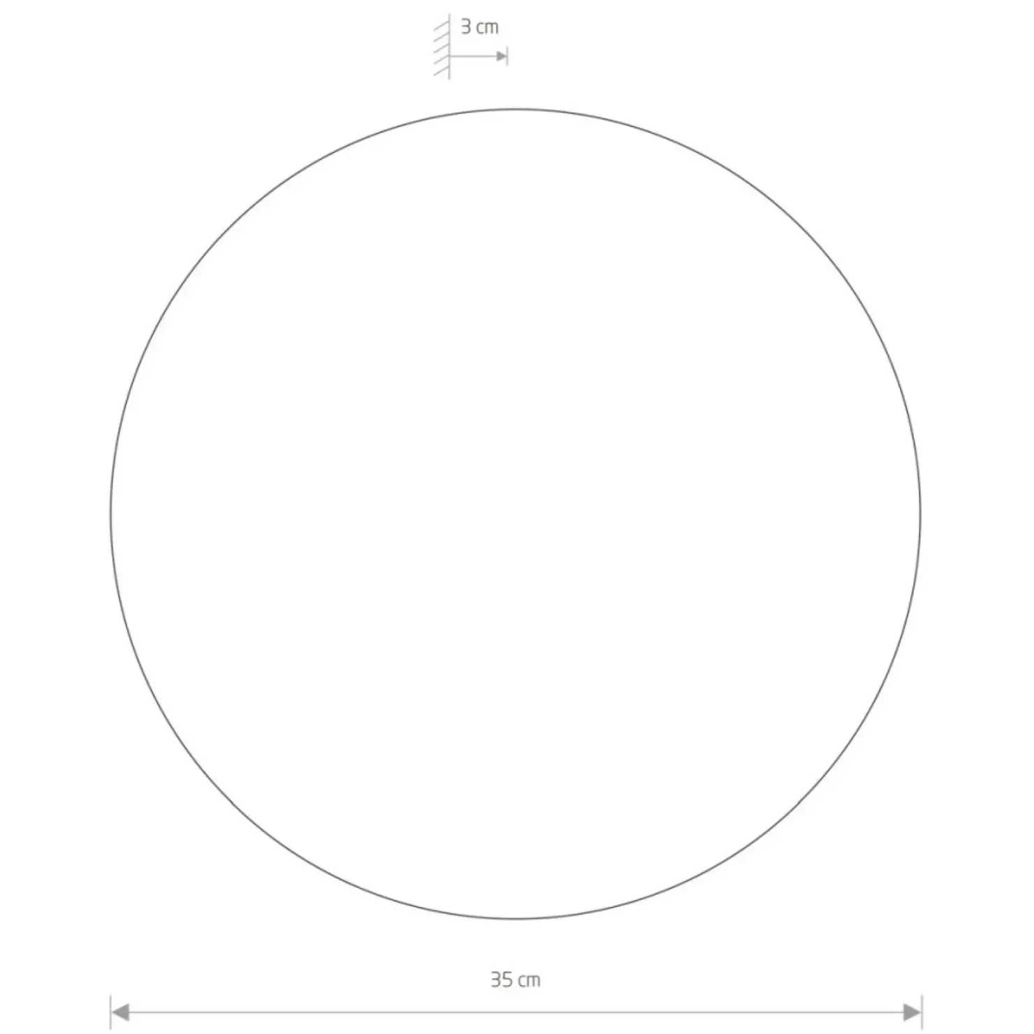 Kinkiet ścienny, kształt koła, o średnicy 35 cm 7636 | Kaja*Sklep Kaja Cheap