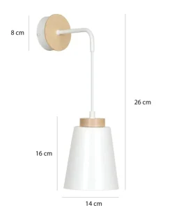 Kinkiet ścienny z drewnianymi detalami 443/K1 | Kaja Oświetlenie*Sklep Kaja Discount