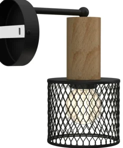 Kinkiet ścienny z drewnianym elementemMLP8558 z serii SOBRESA | Kaja Oświetlen*Sklep Kaja Outlet