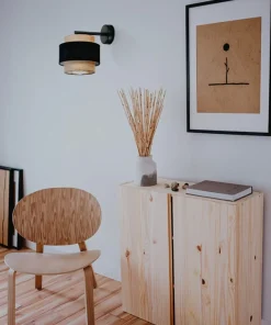 Kinkiet ścienny z podwójnym abażurem, w stylu boho K-5234 z serii GATO*Sklep Kaja Sale