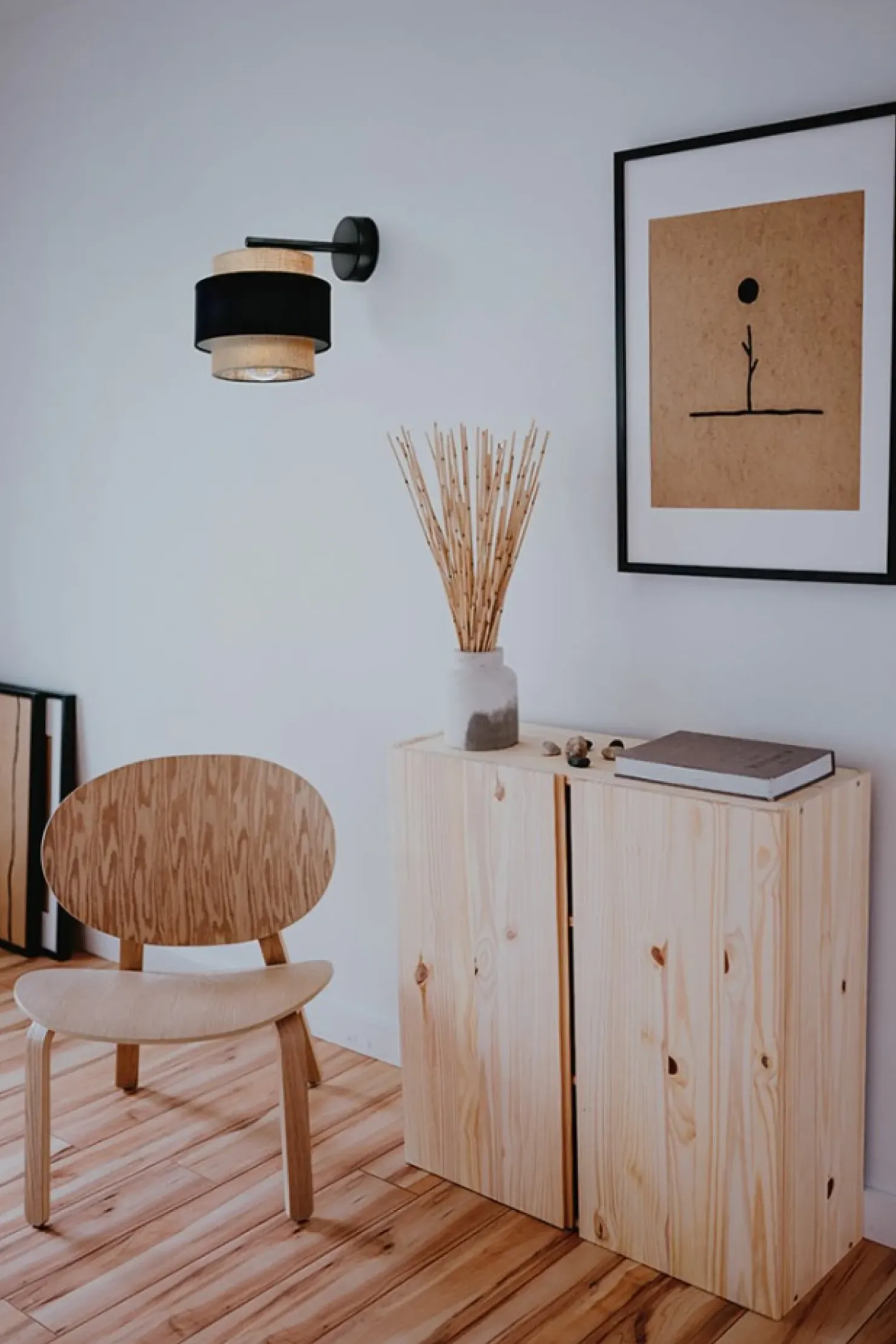 Kinkiet ścienny z podwójnym abażurem, w stylu boho K-5234 z serii GATO*Sklep Kaja Sale