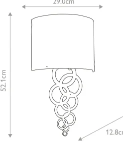 Kinkiet ścienny ze złotą ozdobą CURTIS-MEDIUM-AB z serii CURTIS*Sklep Kaja Flash Sale