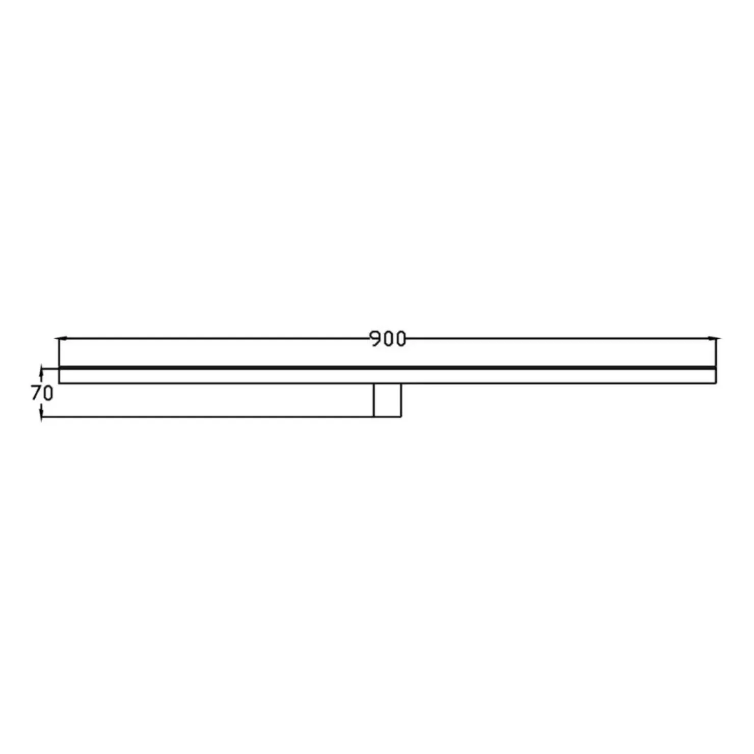 Kinkiet LED, prosta lampa nad lustro LP-778/1W XXL BK z serii NEVADA*Sklep Kaja Best Sale