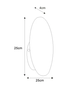 Kinkiet o średnicy 25cm, do każdego wnętrza K-4635 | Kaja Oświetlenie*Sklep Kaja Sale