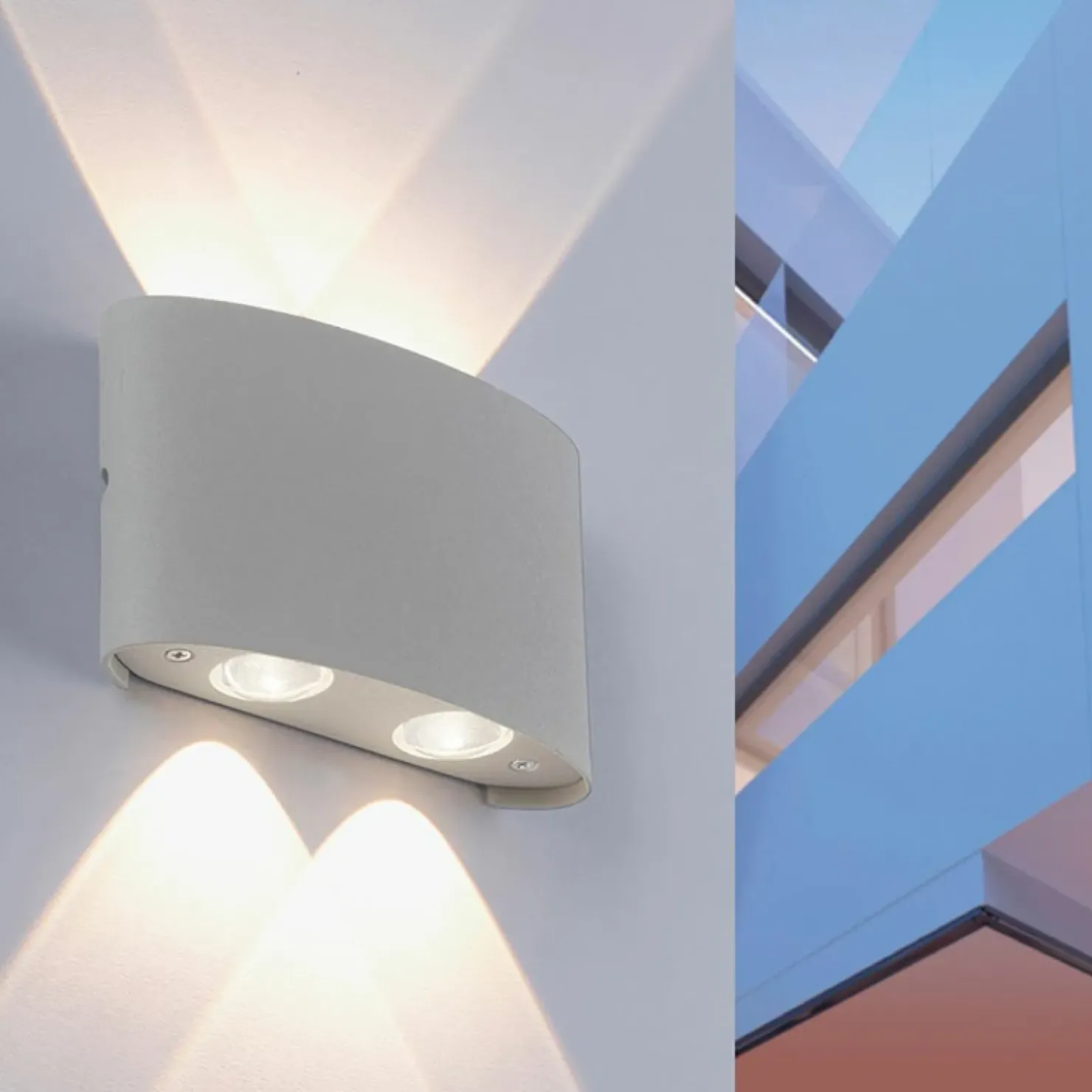 Kinkiet ogrodowy, 4 źródła LED 9487-21 z serii CARLO | Kaja*Sklep Kaja Cheap