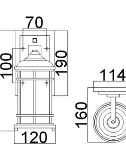 Kinkiet, teksturowana czerń FE-LIGHTHOUSE2-S-BLK z serii LIGHTHOUSE*Sklep Kaja Best