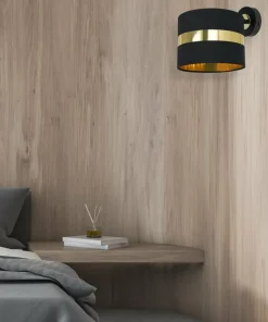 Kinkiet z abażurem, kolor czerni i złota MLP6317 z serii PALMIRA | Kaja Oświetle*Sklep Kaja Flash Sale