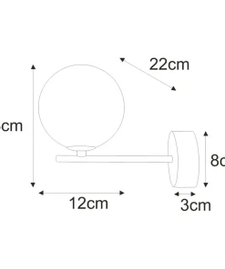 Kinkiet z bursztynowym kloszem o średnicy 12 cm K-5563 z serii GALAXY*Sklep Kaja New