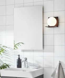Kinkiet z czarną oprawą i białym kloszem 107495 | Kaja Oświetlenie*Sklep Kaja Cheap