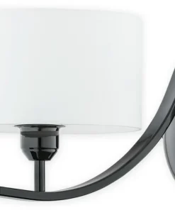 Kinkiet z czarną połyskującą oprawą O2870 K1 CZA + BIA | Kaja*Sklep Kaja Outlet