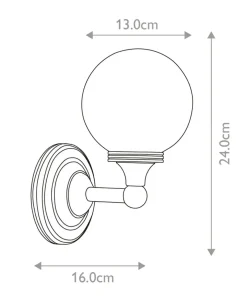 Kinkiet z kloszem w kształcie kuli BATH-AUSTEN4-PC z serii AUSTEN*Sklep Kaja Clearance