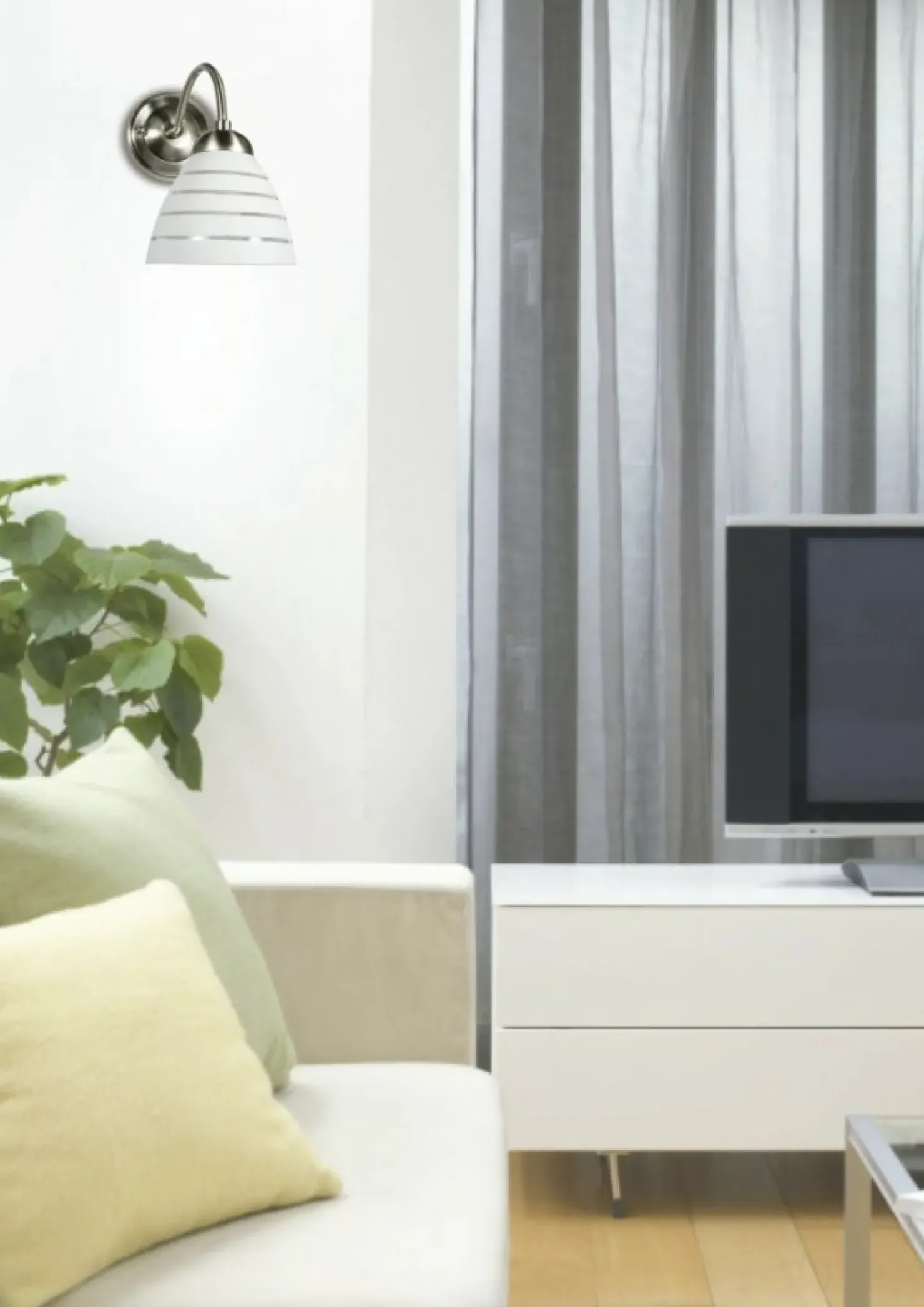 Kinkiet z mlecznym kloszem w paski 21-66145 ULI | Kaja Oświetlenie*Sklep Kaja Best