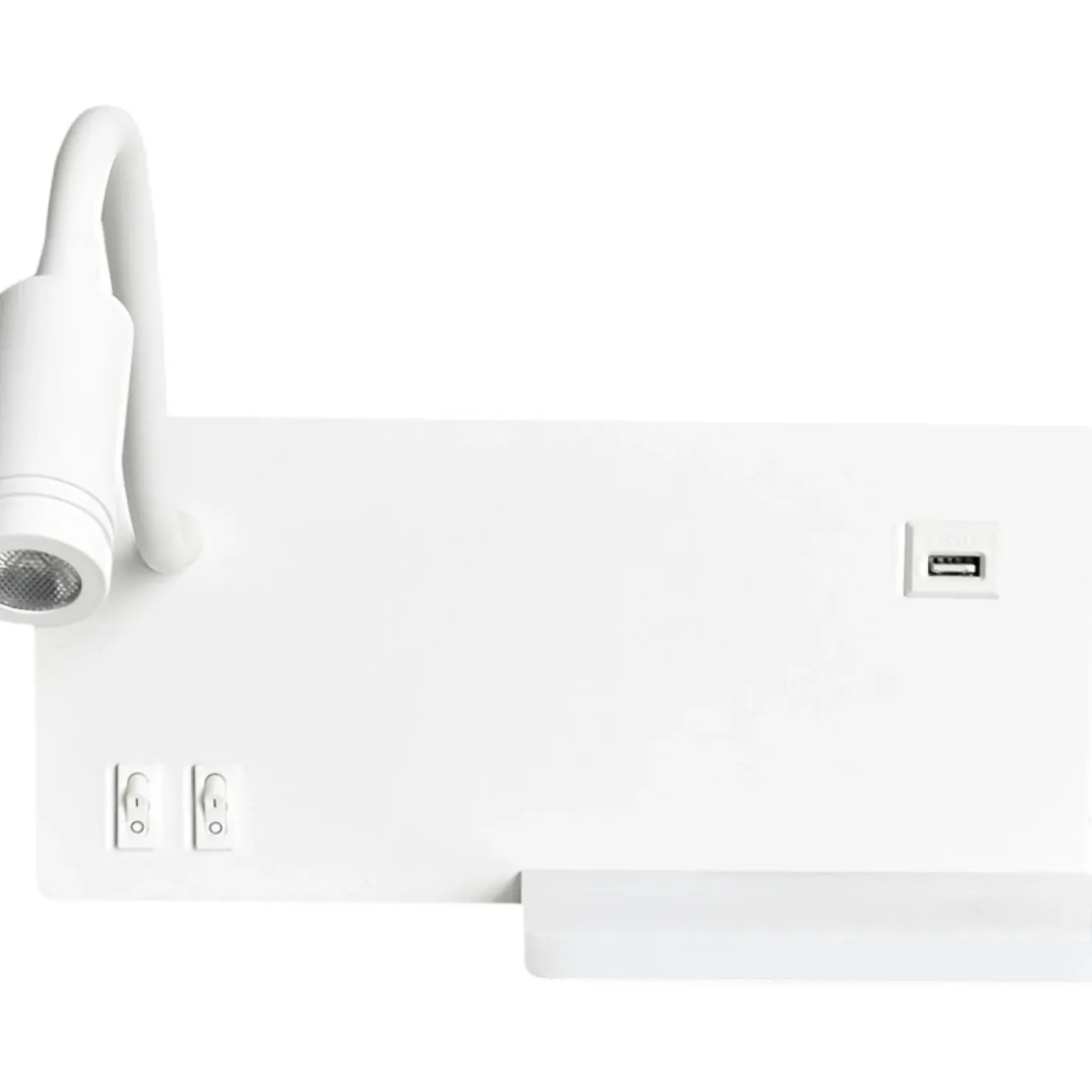 Kinkiet z półką i gniazdem USB, do sypialni ML6343 SHELF | Kaja*Sklep Kaja Flash Sale