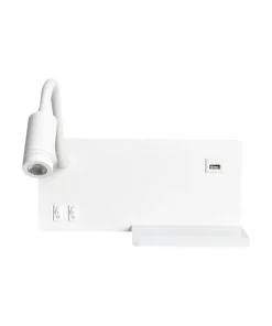 Kinkiet z półką i gniazdem USB, do sypialni ML6343 SHELF | Kaja*Sklep Kaja Flash Sale