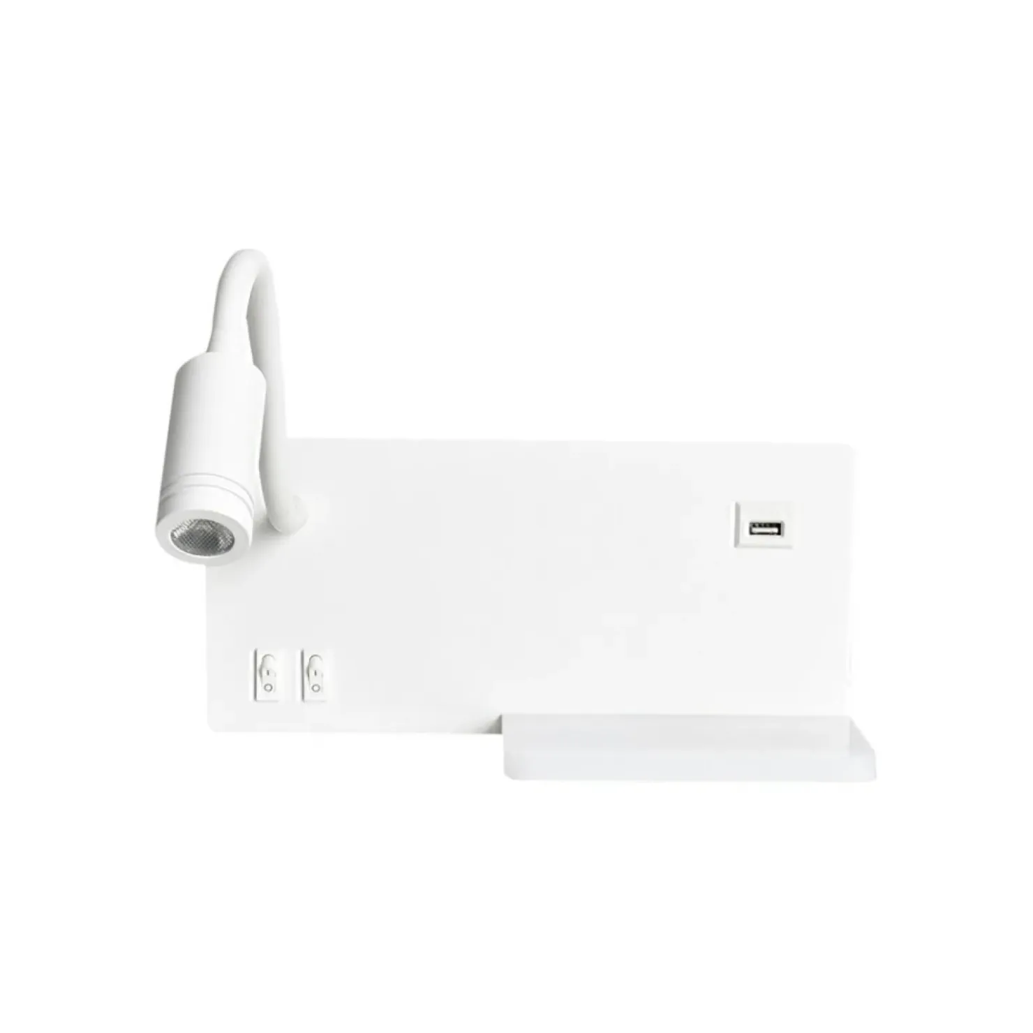 Kinkiet z półką i gniazdem USB, do sypialni ML6343 SHELF | Kaja*Sklep Kaja Flash Sale
