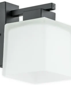 Kinkiet z półprzezroczystym kloszem O2970 K1 CZA + BIA | Kaja*Sklep Kaja Flash Sale