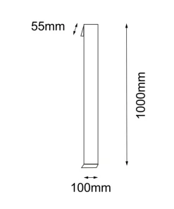 Kinkiet zewnętrzny LED - antracyt 100cm 3000K ANT 9923 HIKONE | Kaja*Sklep Kaja Fashion