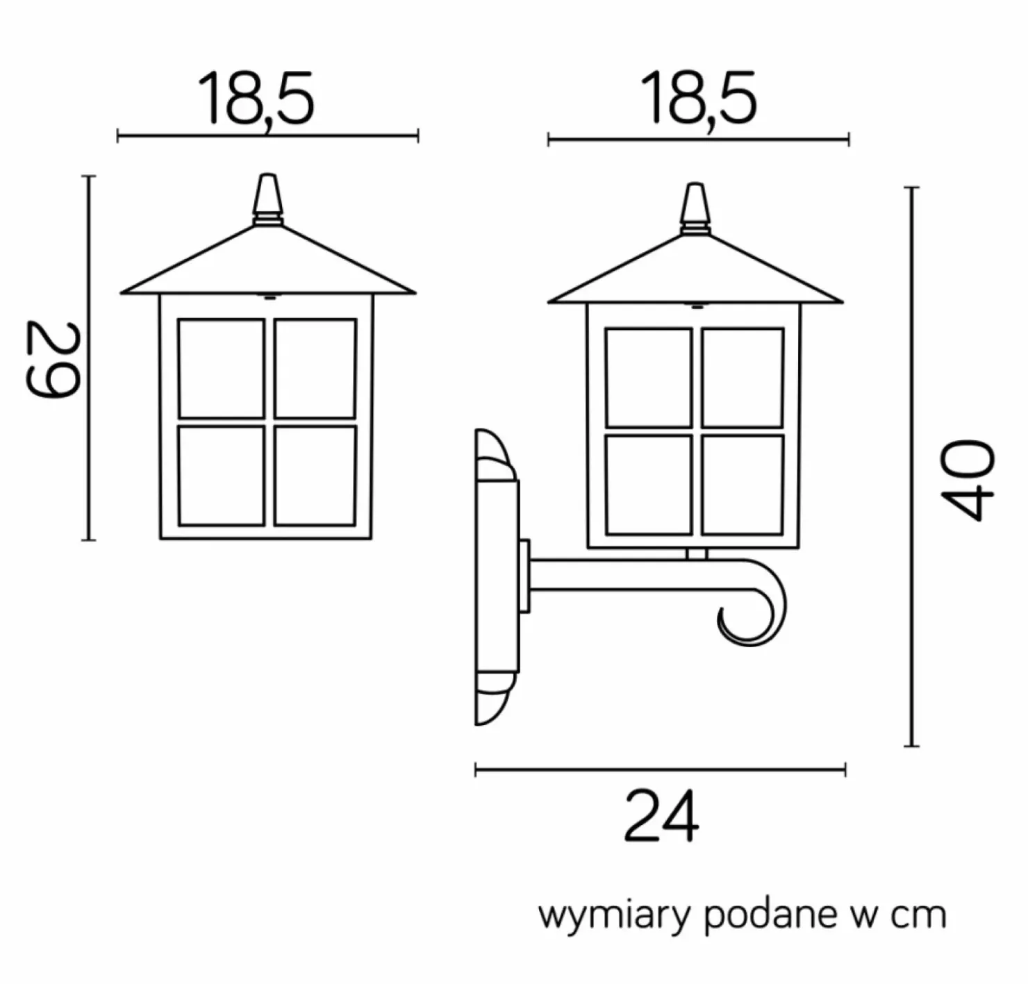 Kinkiet zewnętrzny, ozdobne szkło lodowe K 3012/1/KW g z serii WENECJA | Kaja Oś*Sklep Kaja Store