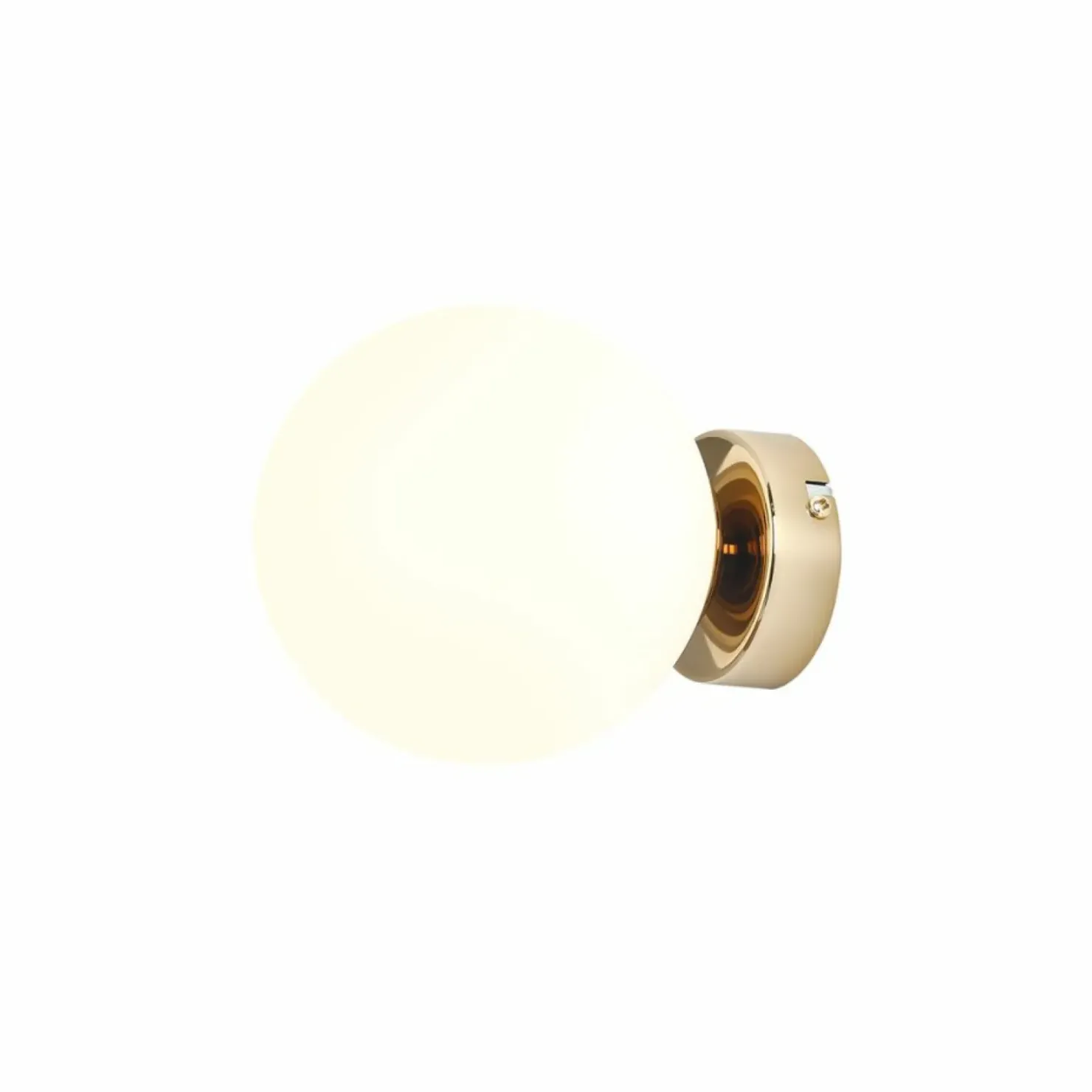 Kinkiet złoty mały elegancki z kloszem 1076C30_S BALL | Kaja*Sklep Kaja Fashion