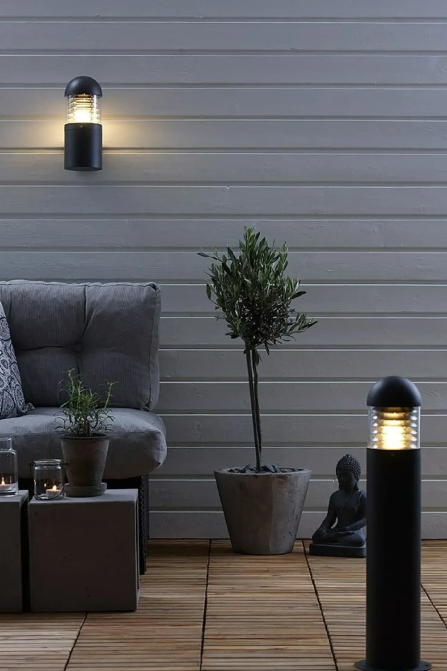 Klasyczna czarna lampa ogrodowa duży gwint 102571 | Kaja Oświetlenie*Sklep Kaja Store