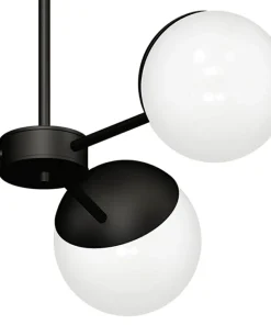Sale Sklep Kaja Klasyczna, czarno-biała lampa wisząca z kloszami MLP8865 z serii SFERA | Kaja Oś czarny