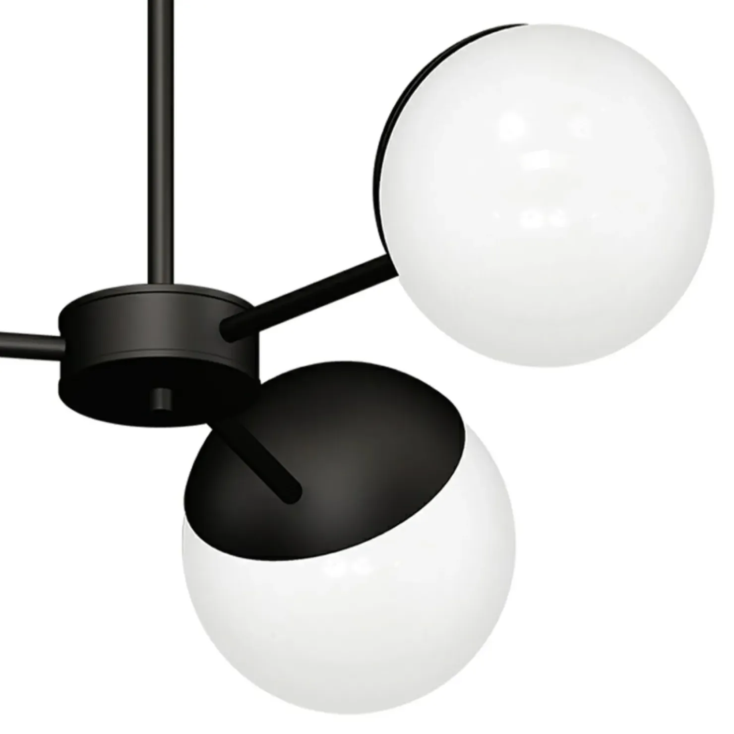 Sale Sklep Kaja Klasyczna, czarno-biała lampa wisząca z kloszami MLP8865 z serii SFERA | Kaja Oś czarny