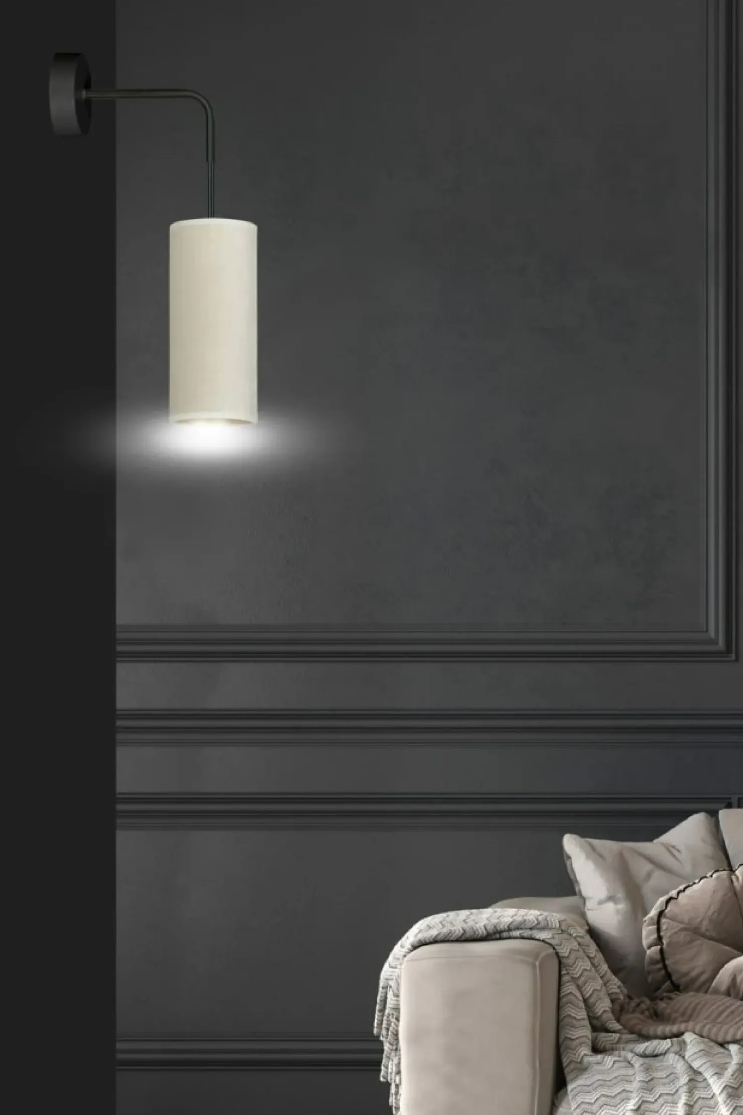 Klasyczna lampa ścienna do przytulnej sypialni 1059/K1 BENTE | Kaja*Sklep Kaja Outlet