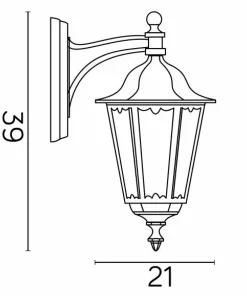 Klasyczna lampa ścienna, elewacyjna K 3012/1/M z serii RETRO MIDI | Kaja Oświetl*Sklep Kaja Outlet