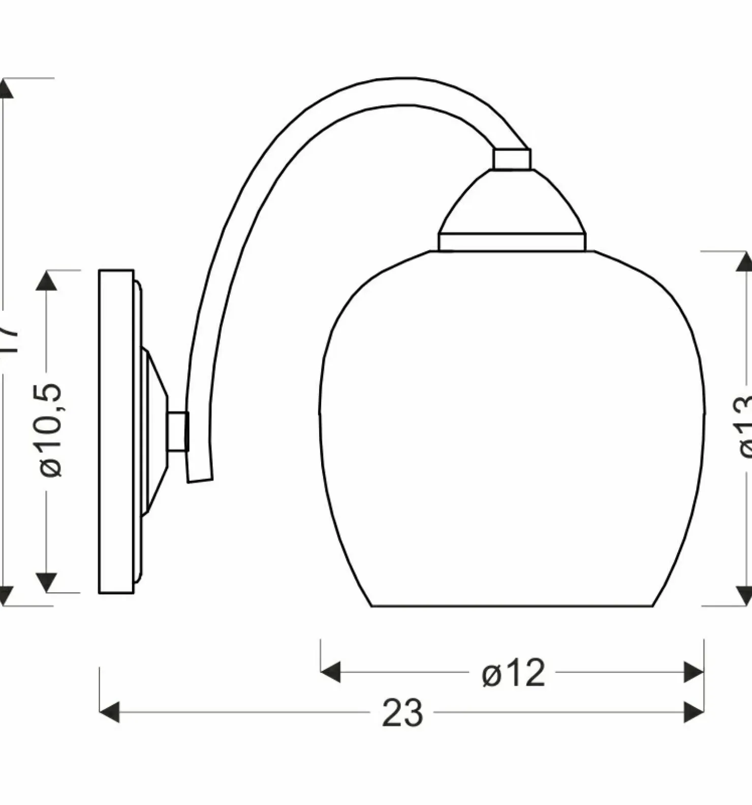 Klasyczna lampa ścienna, srebrny kinkiet 21-09449 PREGO | Kaja*Sklep Kaja New