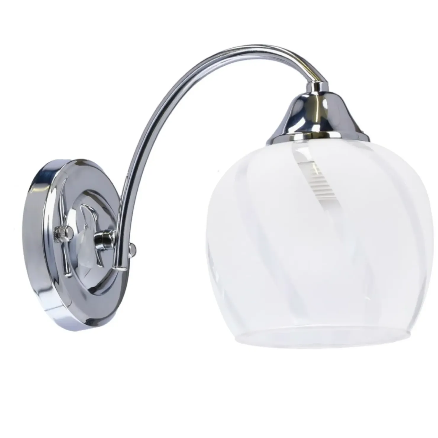 Klasyczna lampa ścienna, srebrny kinkiet 21-09449 PREGO | Kaja*Sklep Kaja New