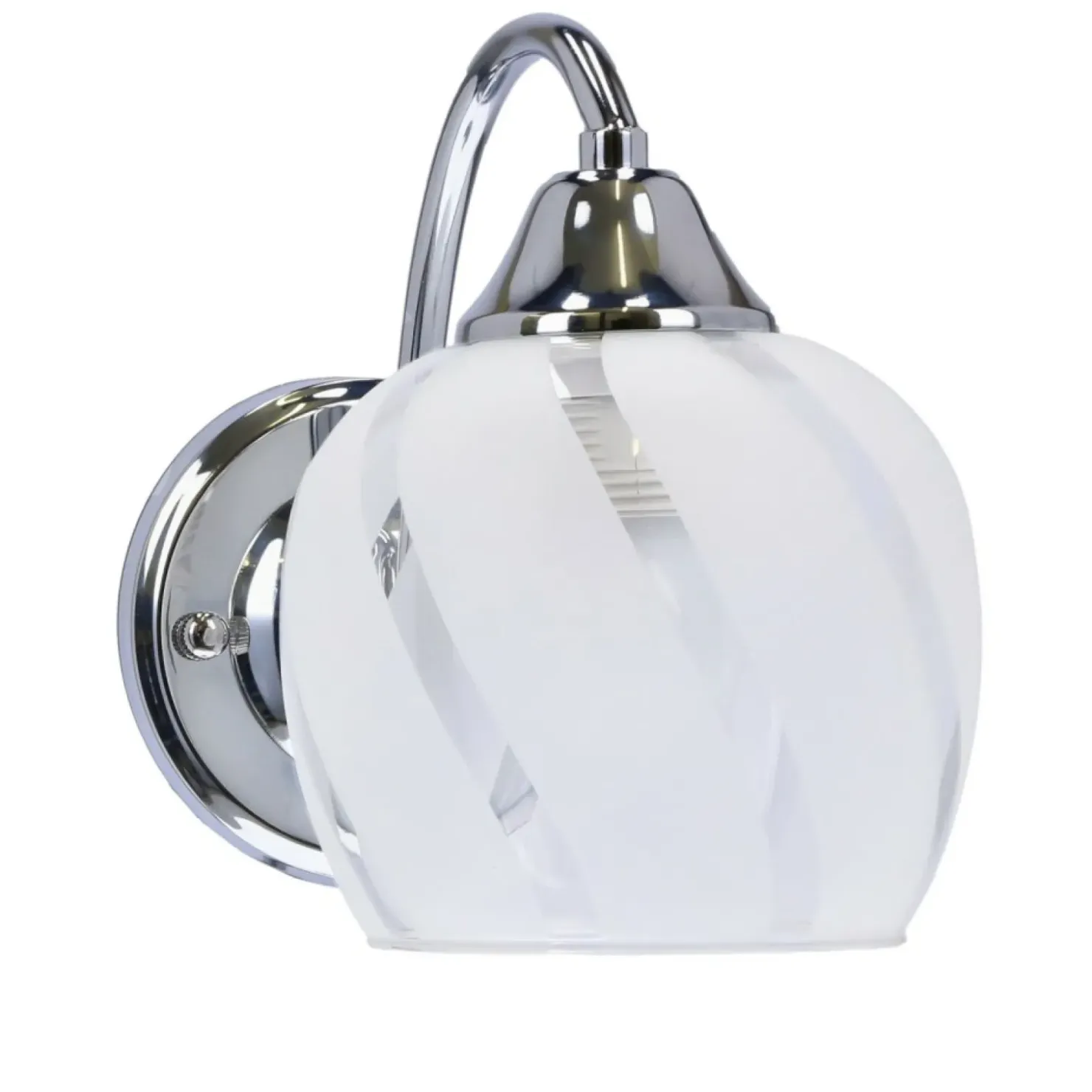 Klasyczna lampa ścienna, srebrny kinkiet 21-09449 PREGO | Kaja*Sklep Kaja New