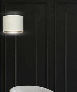 Klasyczna lampa ścienna z biało-złotym abażurem 1052/K1 HILDE | Kaja*Sklep Kaja Cheap