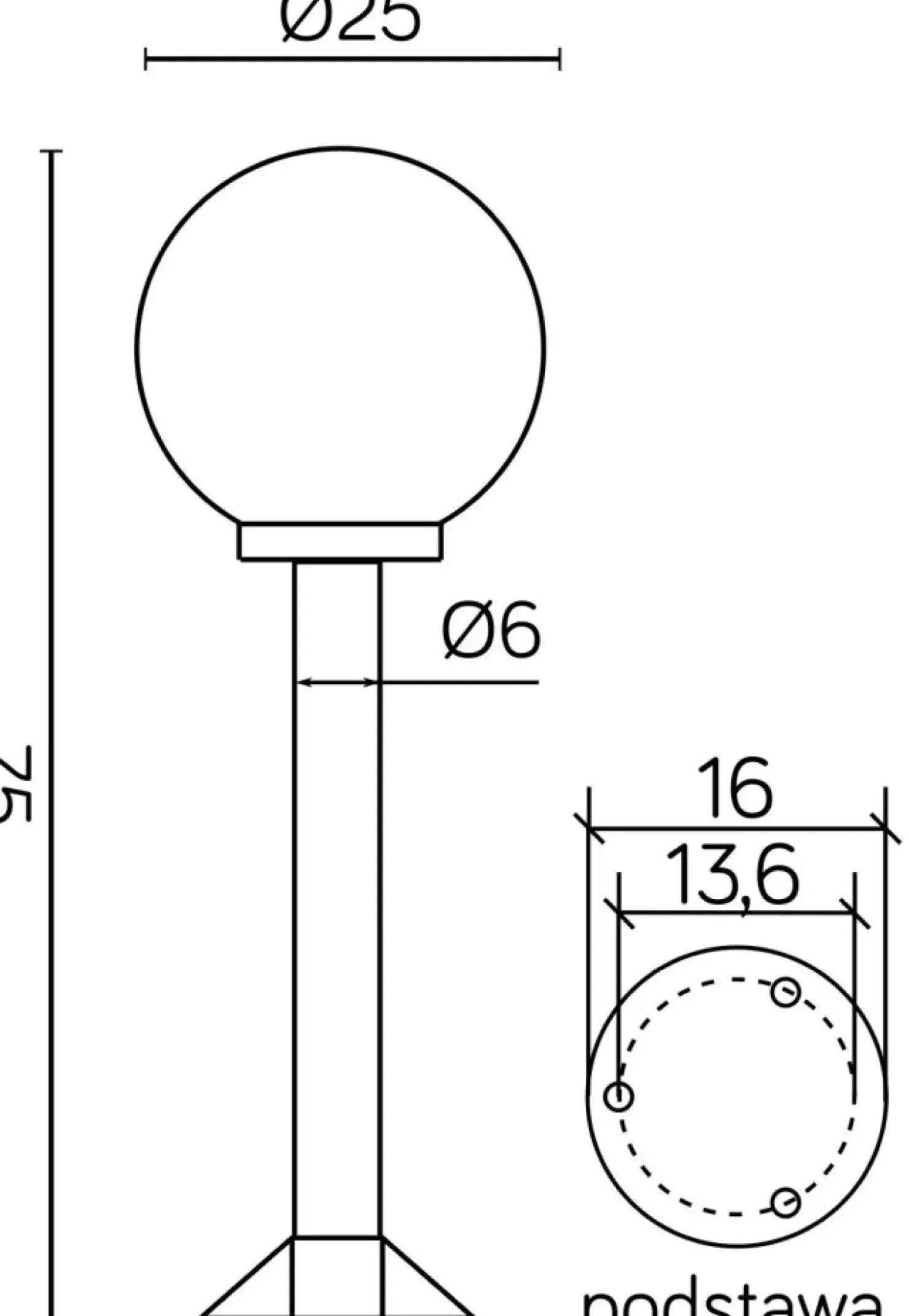Klasyczna lampa do oświetlenia ogrodu K 5002/3/K 250 z serii KULE | Kaja Oświetl*Sklep Kaja Store