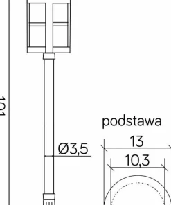 Klasyczna lampa ogrodowa o wysokości metra K 5002/2/TD z serii CORDOBA | Kaja Oś*Sklep Kaja Store