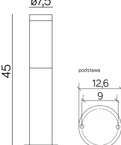 Klasyczna lampa ogrodowa z dużym gwintem ST 022-450 BL z serii INOX | Kaja Oświe*Sklep Kaja Hot