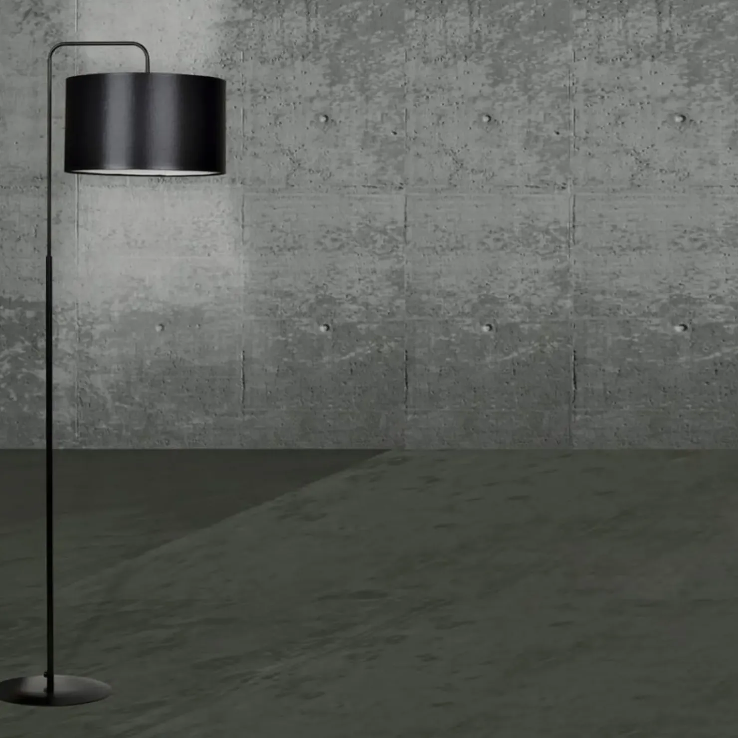 Klasyczna lampa podłogowa z abażurem 570/1 TRAPO | Kaja Oświetlenie*Sklep Kaja Fashion