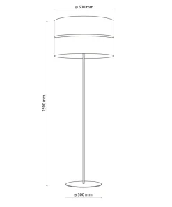 Klasyczna lampa podłogowa z abażurem boho TK 5123 z serii NICOL | Kaja*Sklep Kaja Sale