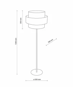 Klasyczna lampa podłogowa w stylu eco TK 5405 CALISTO JUTA | Kaja*Sklep Kaja Best