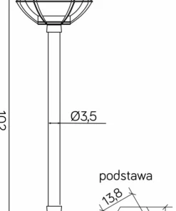 Klasyczna lampa stojąca, do ogrodu, gwint E27 K 5002/2/KPO*Sklep Kaja Clearance
