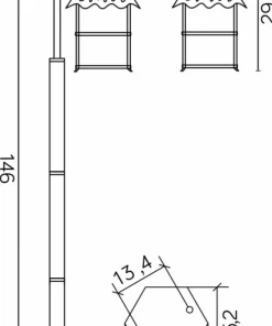 Klasyczna lampa stojąca, oświetlenie ogrodu K 5002/1/Z z serii CADIZ | Kaja Oświ*Sklep Kaja Outlet