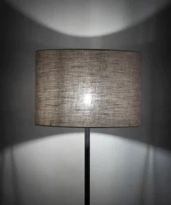 Klasyczna lampa stojąca z jutowym abażurem TK 16012 EARTH | Kaja*Sklep Kaja Hot